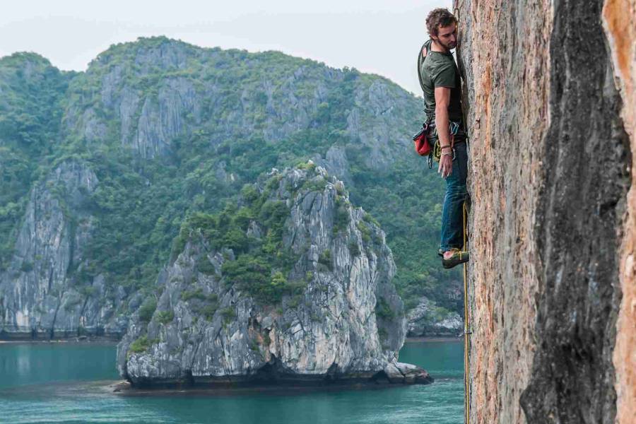 Try rock climbing in halong bay