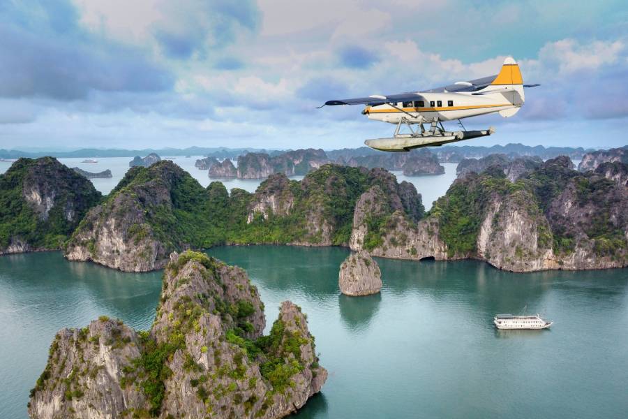 Chilling on a seaplane