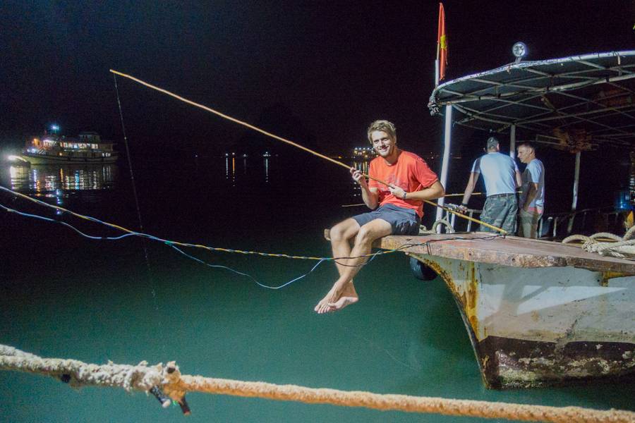 What is a squid fishing boat