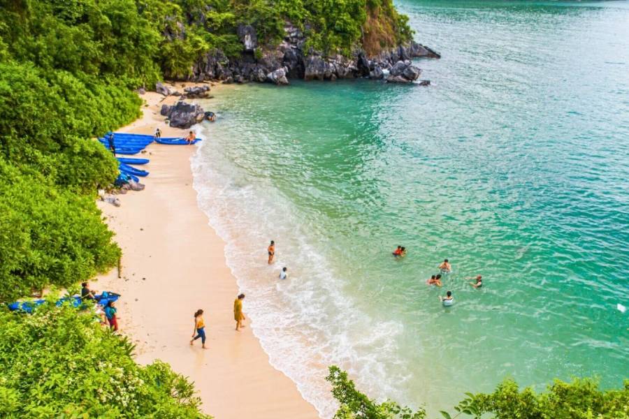 Swimming at Ti Top Beach
