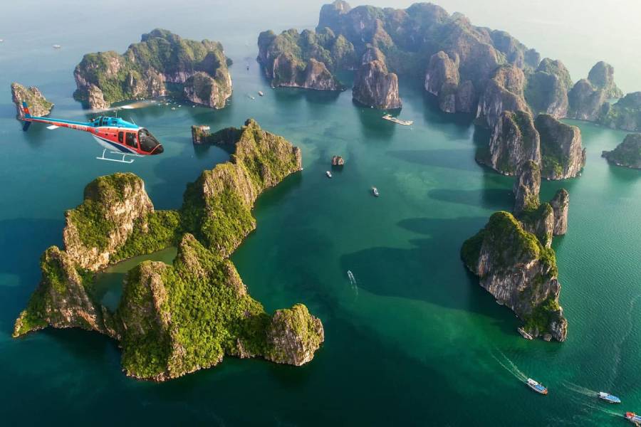 Halong Bay from a seaplane