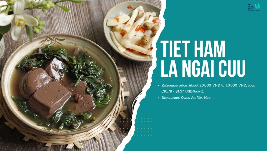 Tiet Ham La Ngai Cuu dishes